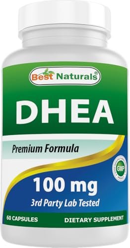 Best Naturals DHEA 100 mg – 60 Kapseln – Unterstützt ausgeglichene Hormonspiegel für Männer & Frauen – Fördert gesundes Altern – Hergestellt in den USA