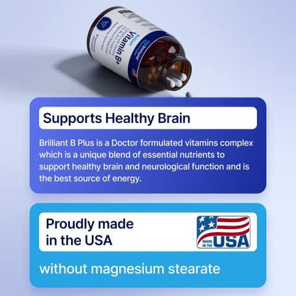 AgeImmune Vitamin B Komplex mit Vitamin D3, B12, B6, Magnesiumbisglycinat und Folat als Methylfolat – Ärztlich formulierter methylierter B-Komplex – 60 Kapseln – Ohne Niacin