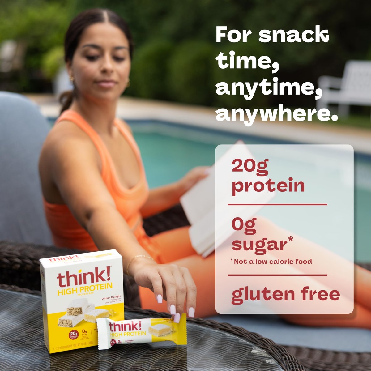 think! Protein Riegel – Lemon Delight, glutenfrei, koscher, 10er Pack (2,1 oz pro Riegel)