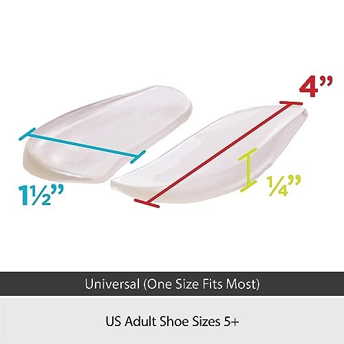 BraceAbility Mediale & Laterale Fersenkeil Silikon Einlegesohlen (Paar) - Korrektur von Supination & Pronation, selbstklebende Schuheinlagen für Fußausrichtung, Knieschmerzen, O-Beine, Arthrose