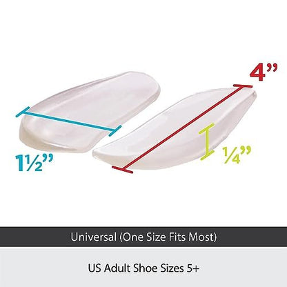 BraceAbility Mediale & Laterale Fersenkeil Silikon Einlegesohlen (Paar) - Korrektur von Supination & Pronation, selbstklebende Schuheinlagen für Fußausrichtung, Knieschmerzen, O-Beine, Arthrose