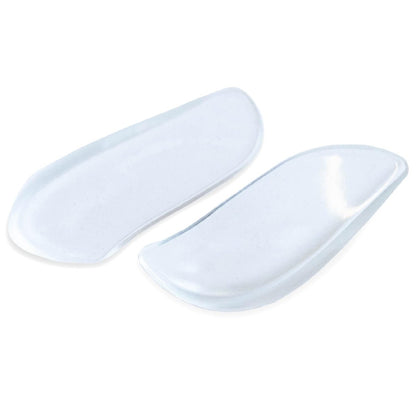 BraceAbility Mediale & Laterale Fersenkeil Silikon Einlegesohlen (Paar) - Korrektur von Supination & Pronation, selbstklebende Schuheinlagen für Fußausrichtung, Knieschmerzen, O-Beine, Arthrose