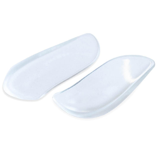 BraceAbility Mediale & Laterale Fersenkeil Silikon Einlegesohlen (Paar) - Korrektur von Supination & Pronation, selbstklebende Schuheinlagen für Fußausrichtung, Knieschmerzen, O-Beine, Arthrose