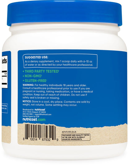 Nutricost Bio Spirulina Pulver 454g (1LB) - Reines, zertifiziertes Bio-Spirulina