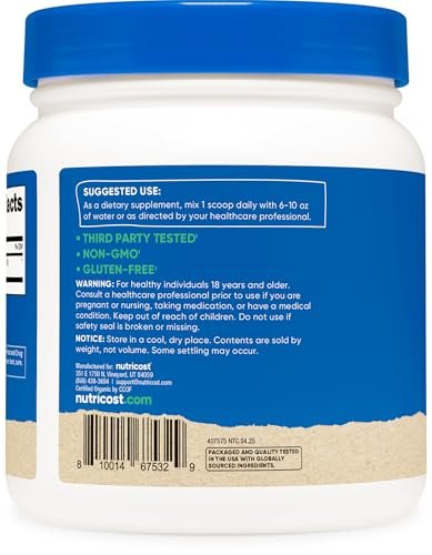 Nutricost Bio Spirulina Pulver 454g (1LB) - Reines, zertifiziertes Bio-Spirulina