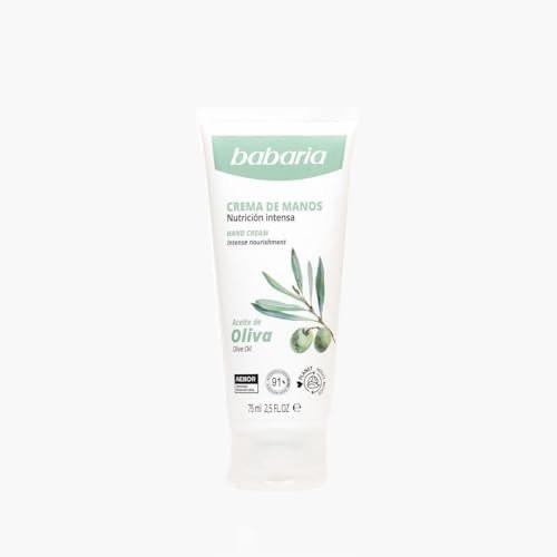 Babaria Crema de Manos Aceite de Oliva – Pflegende Handcreme mit Olivenöl, 75 ml