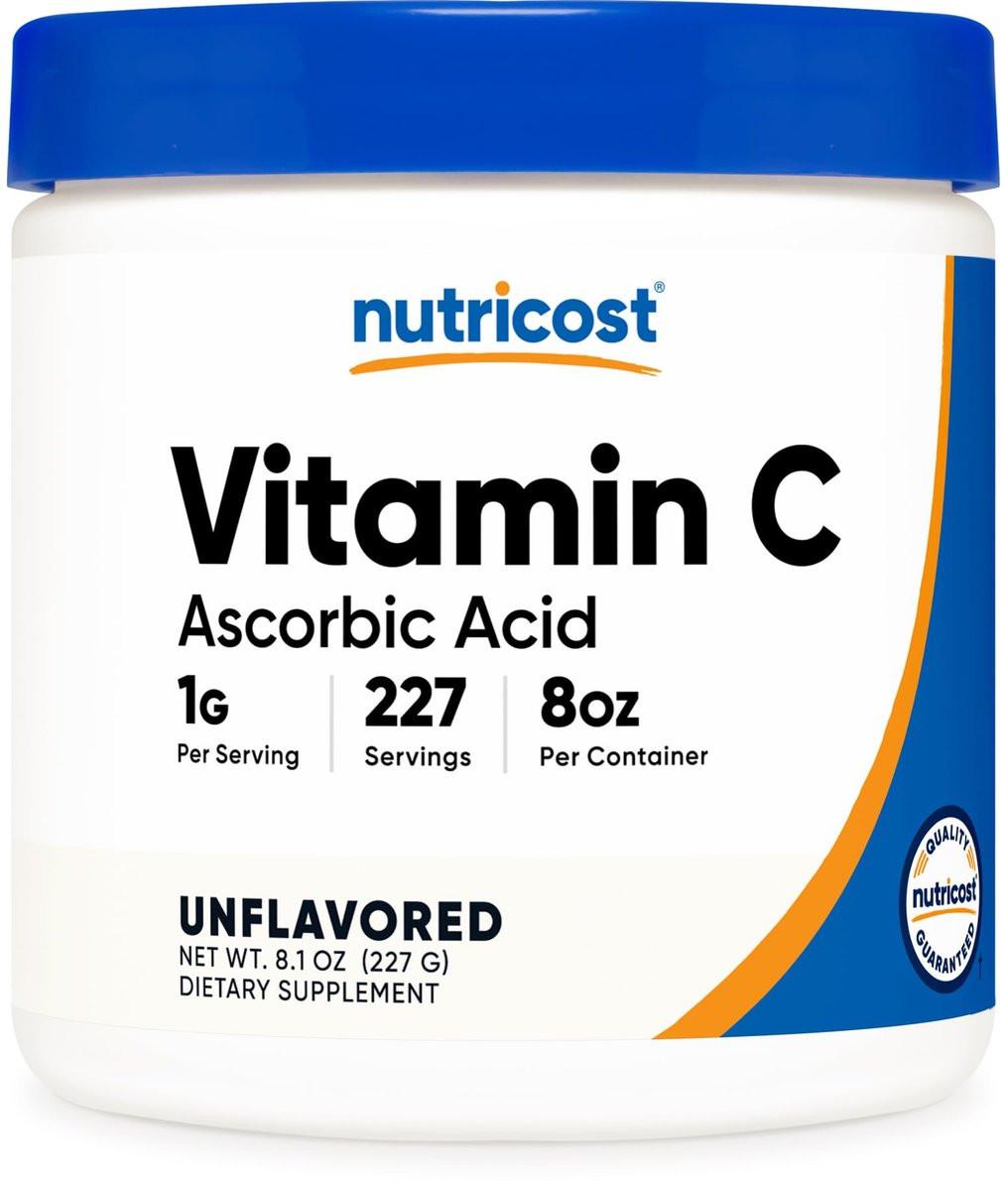 Nutricost Ascorbinsäure Pulver (Vitamin C) 0,5 Pfund (227 g)