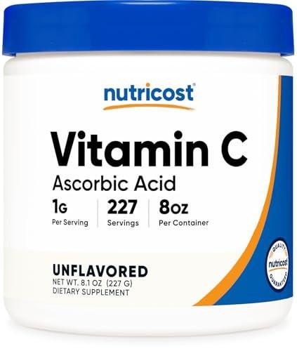 Nutricost Ascorbinsäure Pulver (Vitamin C) 0,5 Pfund (227 g)