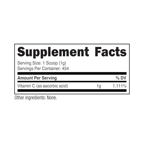 Nutricost Reine Ascorbinsäure Pulver (Vitamin C) 500g