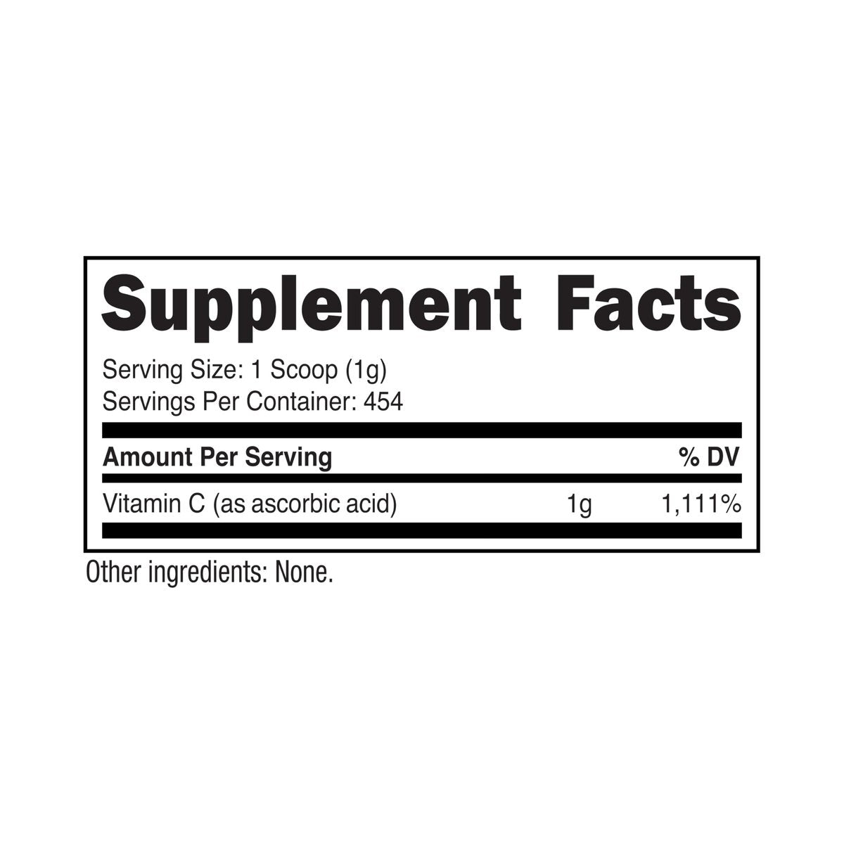 Nutricost Reine Ascorbinsäure Pulver (Vitamin C) 500g