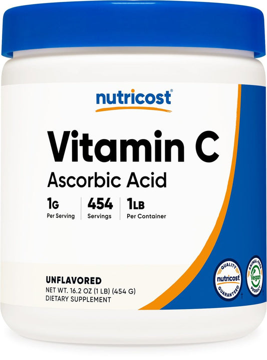 Nutricost Reine Ascorbinsäure Pulver (Vitamin C) 500g
