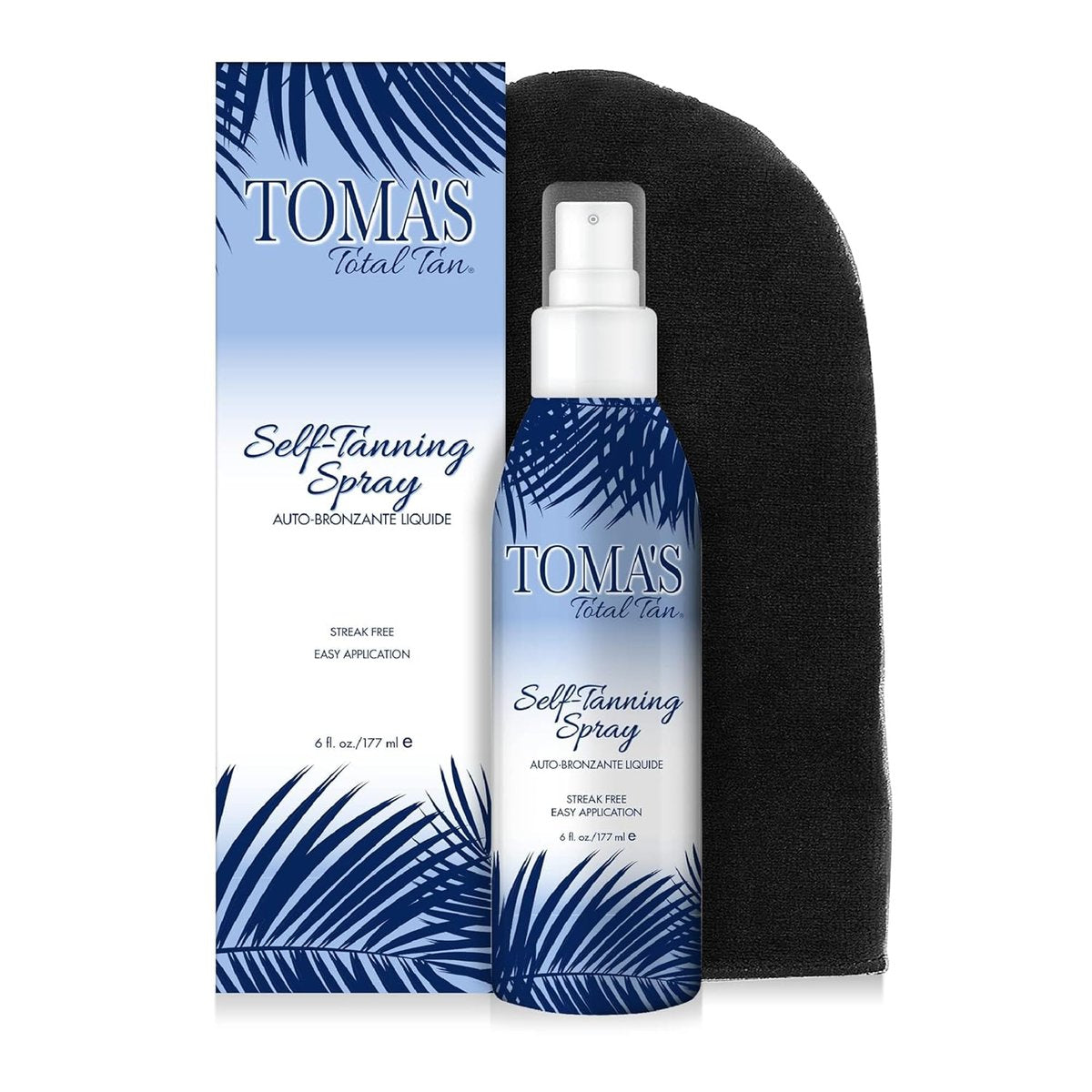 Toma’s Total Tan Flüssigspray Selbstbräuner – Natürlicher Goldbronze-Teint, fleckenfrei, nicht klebrig, parabenfrei, 177 ml