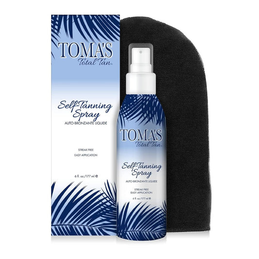 Toma’s Total Tan Flüssigspray Selbstbräuner – Natürlicher Goldbronze-Teint, fleckenfrei, nicht klebrig, parabenfrei, 177 ml