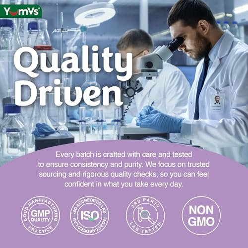YUM-V'S Multivitamin Gummis für Erwachsene – Tägliches Vitamin für Frauen & Männer, Immununterstützung mit Vitamin A, C, D, E, B6, B12, Zink – 60 Gummis