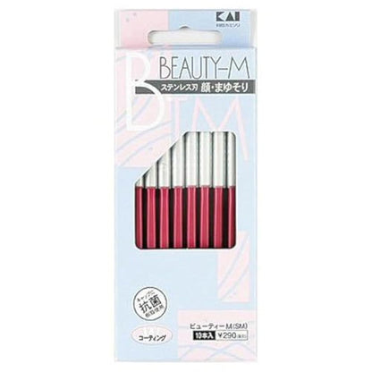 Japanischer KAI Damenrasierer für Gesicht und Augenbrauen – 10 Rasierer pro Packung