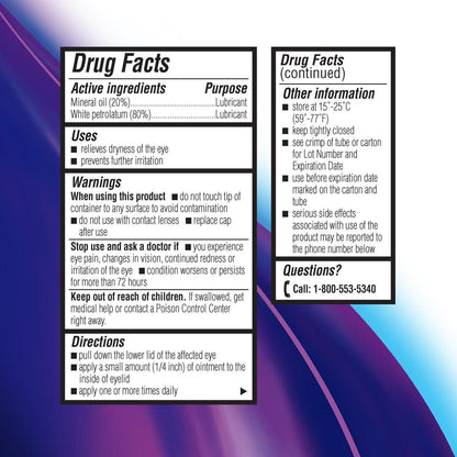 Soothe Konservierungsmittelfreies Augensalbe, Nachtlinderung bei schweren trockenen & gereizten Augen, sanft für empfindliche Augen, 0,12 Fl Oz