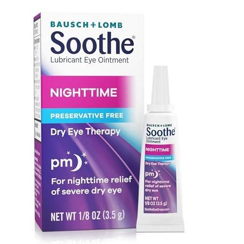Soothe Konservierungsmittelfreies Augensalbe, Nachtlinderung bei schweren trockenen & gereizten Augen, sanft für empfindliche Augen, 0,12 Fl Oz