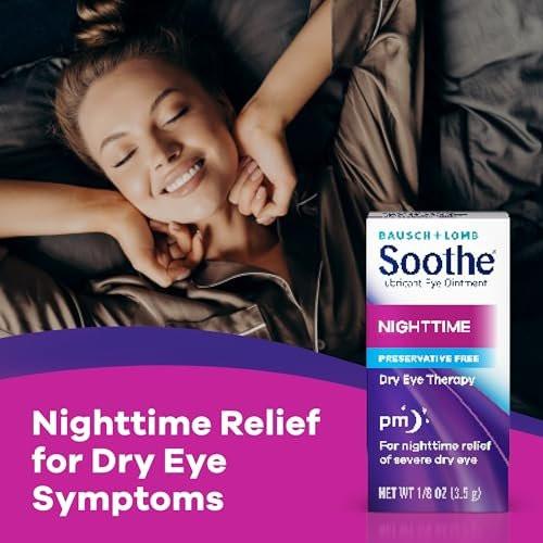 Soothe Konservierungsmittelfreies Augensalbe, Nachtlinderung bei schweren trockenen & gereizten Augen, sanft für empfindliche Augen, 0,12 Fl Oz