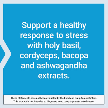 Life Extension Adrenal Energy Formula – Stressabbau mit heiligem Basilikum, Cordyceps, Bacopa und Ashwagandha, glutenfrei, nicht-GVO, vegetarisch, 60 Kapseln