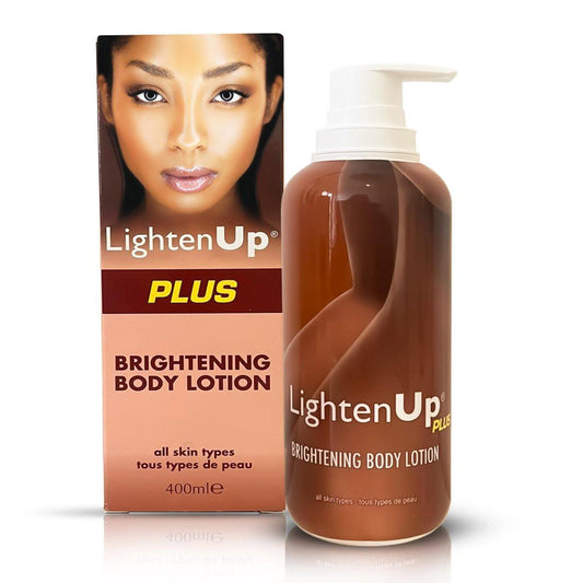 OMIC Lighten-Up Skin Brightening Lotion 400ml – Feuchtigkeitsspendende Körperlotion mit Sheabutter und jamaikanischem Rizinusöl für Hände, Ellbogen, Knie, Achseln