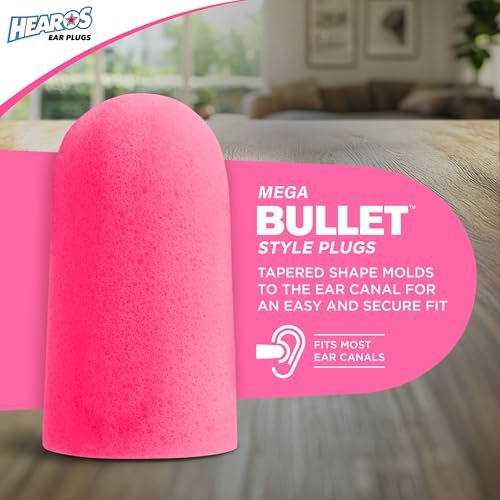 HEAROS Sleep Pretty in Pink – 56 Paar Ohrstöpsel, NRR 32, PU-Schaum, Petite-Größe, Rosa (5600)