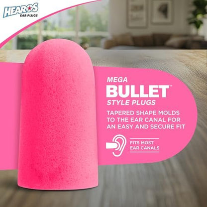 HEAROS Sleep Pretty in Pink – 56 Paar Ohrstöpsel, NRR 32, PU-Schaum, Petite-Größe, Rosa (5600)