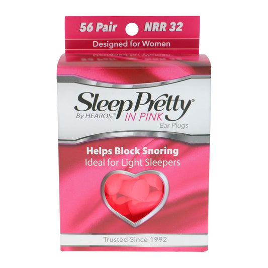 HEAROS Sleep Pretty in Pink – 56 Paar Ohrstöpsel, NRR 32, PU-Schaum, Petite-Größe, Rosa (5600)