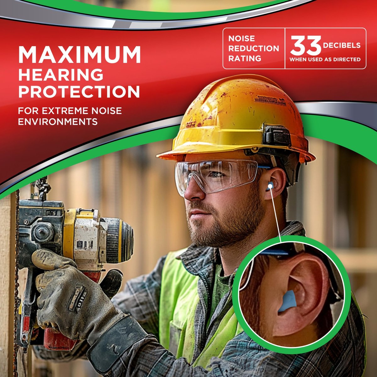 HEAROS Xtreme Protection Series Ohrstöpsel, Blau, 56 Paar