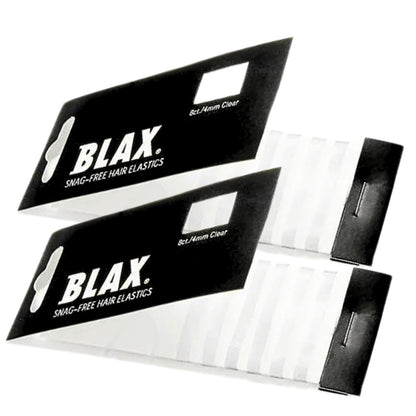 Blax Klare Haargummis – Transparente Haarbänder ohne Beschädigung, 4mm, 8 Stück (2er-Pack)