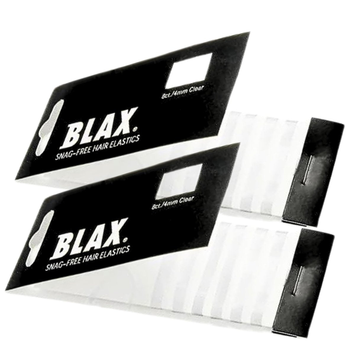 Blax Klare Haargummis – Transparente Haarbänder ohne Beschädigung, 4mm, 8 Stück (2er-Pack)