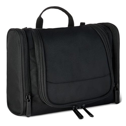 Geräumige Kulturbeutel zum Aufhängen – Reise-Dopp-Kit mit mehreren Fächern, langlebiges 1680D-Polyester, große Kapazität, kompaktes Design, Schwarz