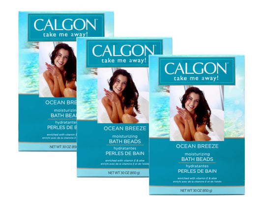 Calgon Ultra Feuchtigkeitsspendende Badeperlen 30 Unzen (Ozeanbrise, 3er-Pack)