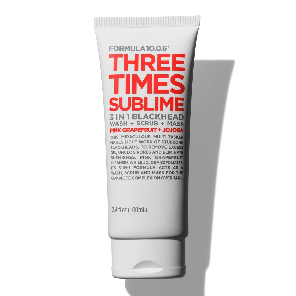 FORMULA 10.0.6 Three Times Sublime Gesichtsmaske 3-in-1 Mitesserwäsche, Peeling & Maske 100 ml