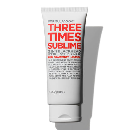 FORMULA 10.0.6 Three Times Sublime Gesichtsmaske 3-in-1 Mitesserwäsche, Peeling & Maske 100 ml
