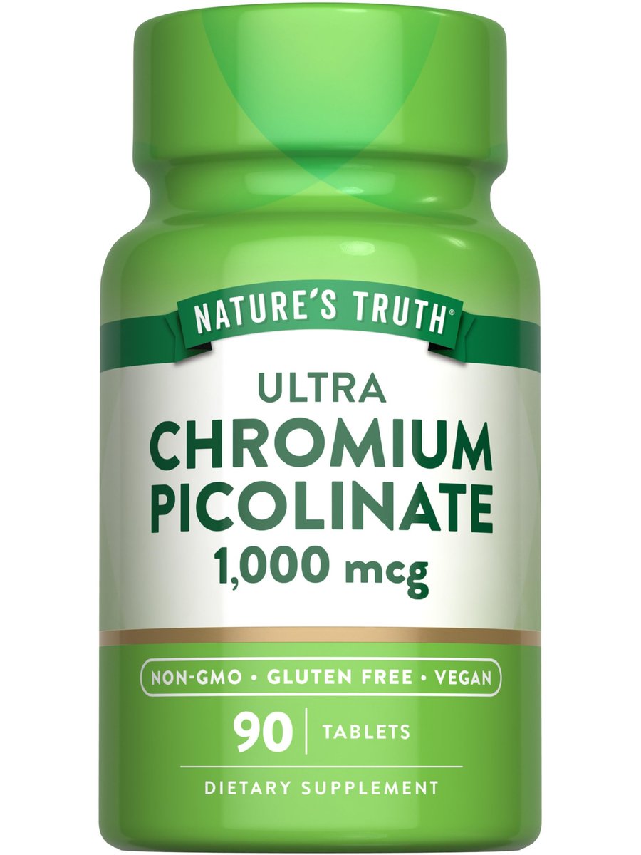 Nature's Truth Ultra Chrompicolinat 1000mcg | 90 Tabletten | Vegan, Nicht-GMO & Glutenfrei