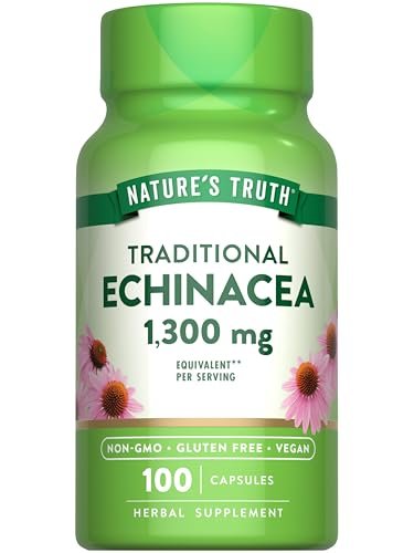 Nature's Truth Echinacea-Extrakt Kapseln | 100 Stück | Non-GMO & Glutenfrei
