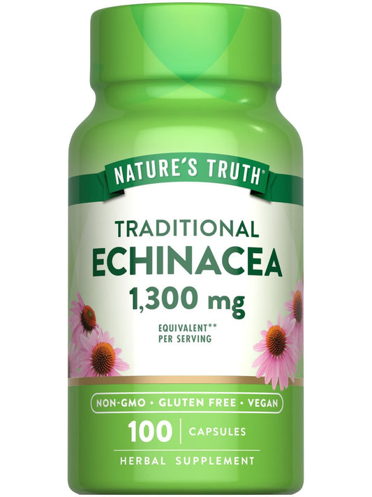 Nature's Truth Echinacea-Extrakt Kapseln | 100 Stück | Non-GMO & Glutenfrei