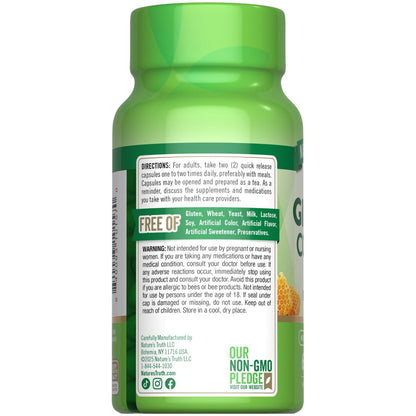 Nature's Truth Super Ginseng Complex mit Gelée Royale | 60 Kapseln | Non-GMO & Glutenfrei