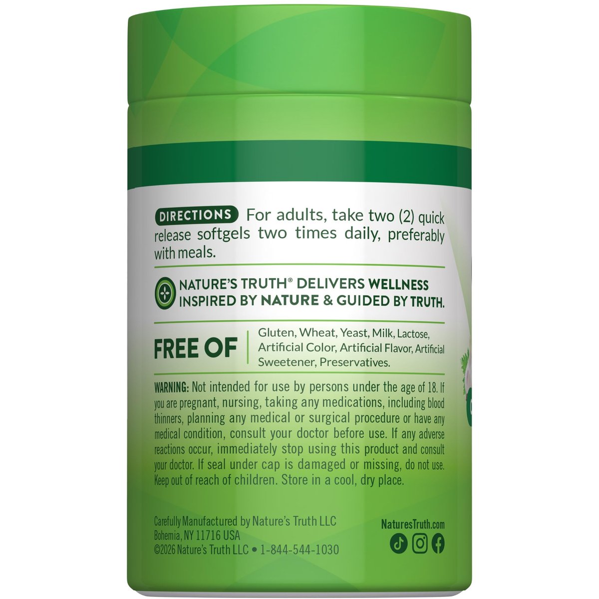 Nature's Truth Geruchloses Knoblauchöl | 120 Softgels | Extraktkapseln | Non-GMO, Glutenfrei