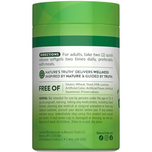 Nature's Truth Geruchloses Knoblauchöl | 120 Softgels | Extraktkapseln | Non-GMO, Glutenfrei