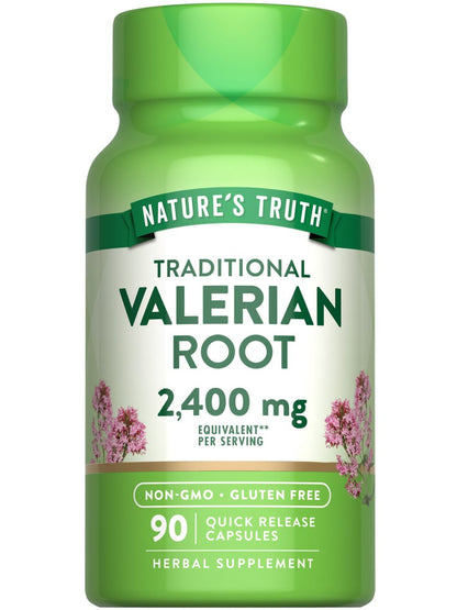 Baldrianwurzel Kapseln | 2400mg | 90 Stück | Non-GMO & Glutenfrei | Nature's Truth