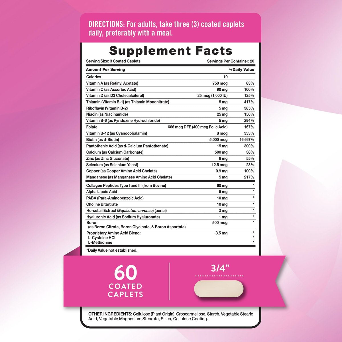 Nature's Truth Haar, Haut und Nägel | 60 Kapseln | Plus 5.000 µg Biotin | Nicht-GMO & Glutenfrei
