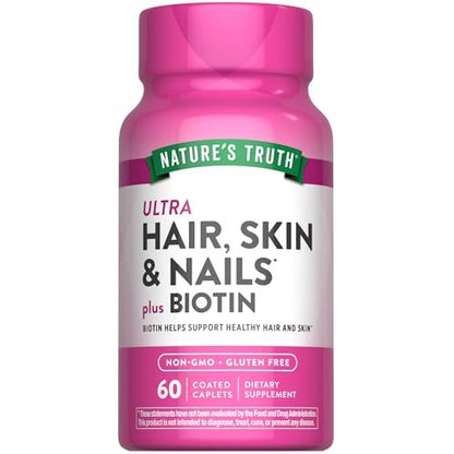 Nature's Truth Haar, Haut und Nägel | 60 Kapseln | Plus 5.000 µg Biotin | Nicht-GMO & Glutenfrei