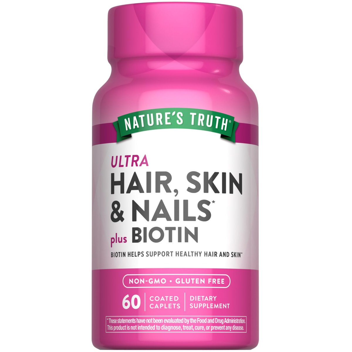 Nature's Truth Haar, Haut und Nägel | 60 Kapseln | Plus 5.000 µg Biotin | Nicht-GMO & Glutenfrei