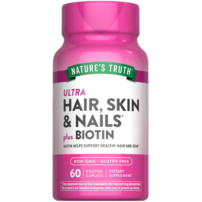 Nature's Truth Haar, Haut und Nägel | 60 Kapseln | Plus 5.000 µg Biotin | Nicht-GMO & Glutenfrei