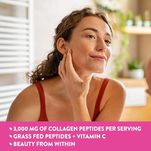 Nature's Truth Kollagenpeptide mit Vitamin C – 90 Kapseln, Typ 1 und 3, grasgefüttert, nicht gentechnisch verändert & glutenfrei