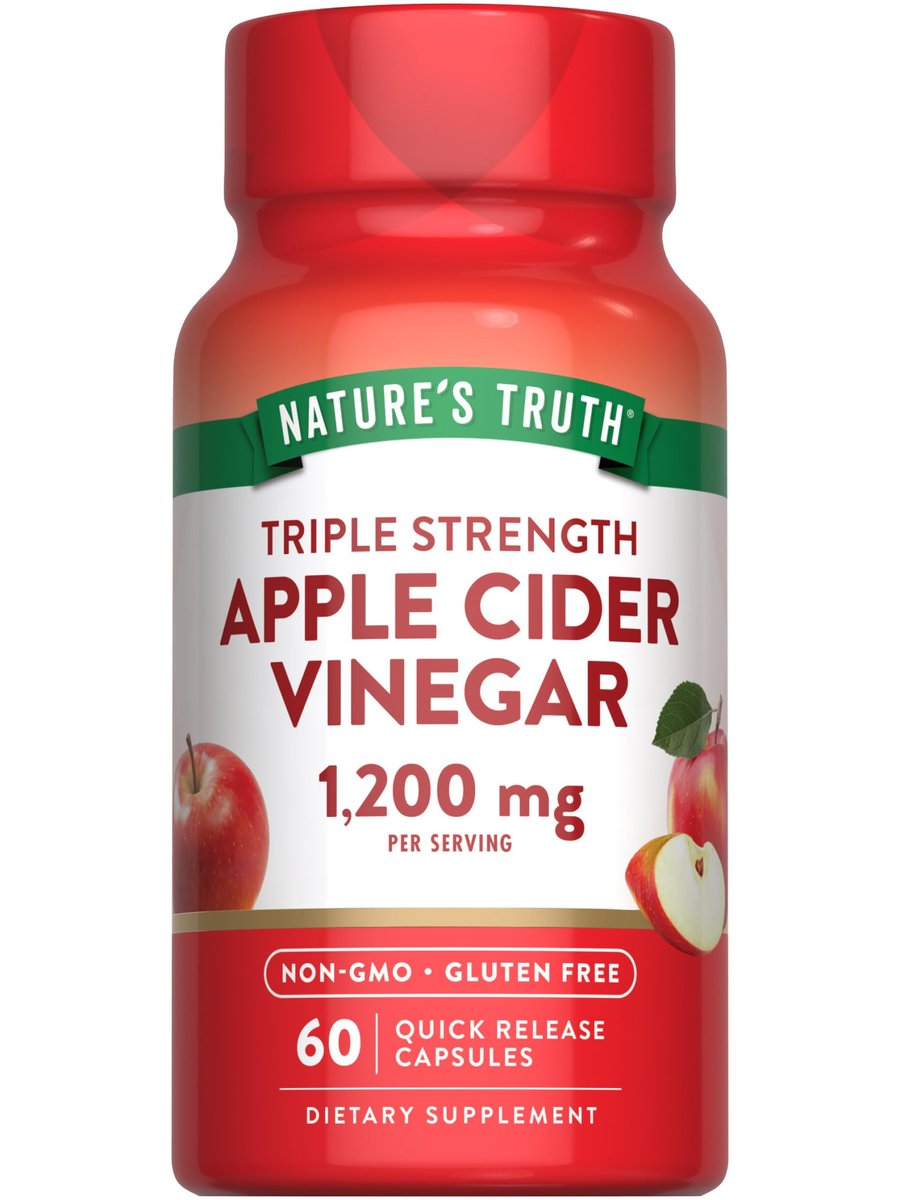 Nature's Truth Apfelessig Kapseln | 1200 mg | Schnell Freisetzung | Nicht-GMO & Glutenfrei | 60 Kapseln