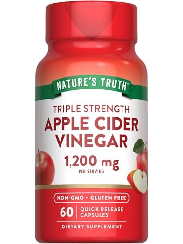 Nature's Truth Apfelessig Kapseln | 1200 mg | Schnell Freisetzung | Nicht-GMO & Glutenfrei | 60 Kapseln