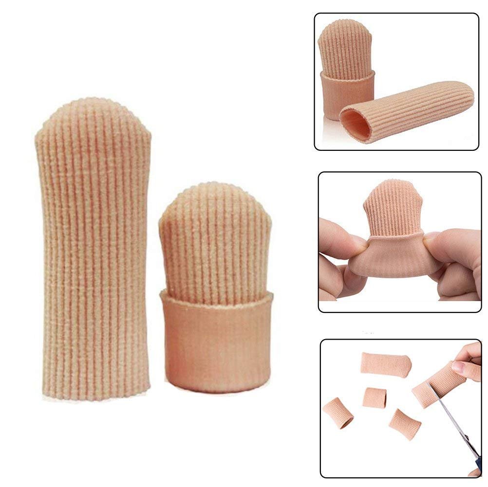 Makhry 4er-Pack Zehenschutzkappen aus Gel – Silikon Zehenkappen für schmerzfreie Zehen – L