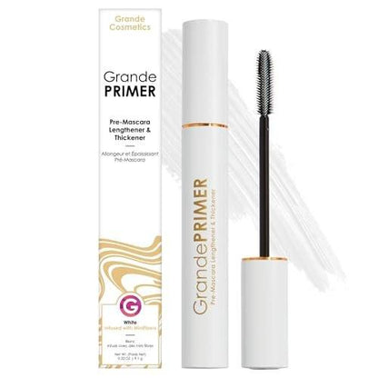 Grande Cosmetics GrandePRIMER Pre-Mascara Wimpernverlängerer & -Verdicker mit Peptiden – wasserfest, kontaklinsengeeignet, für längere & dichtere Wimpern (0,32 oz)